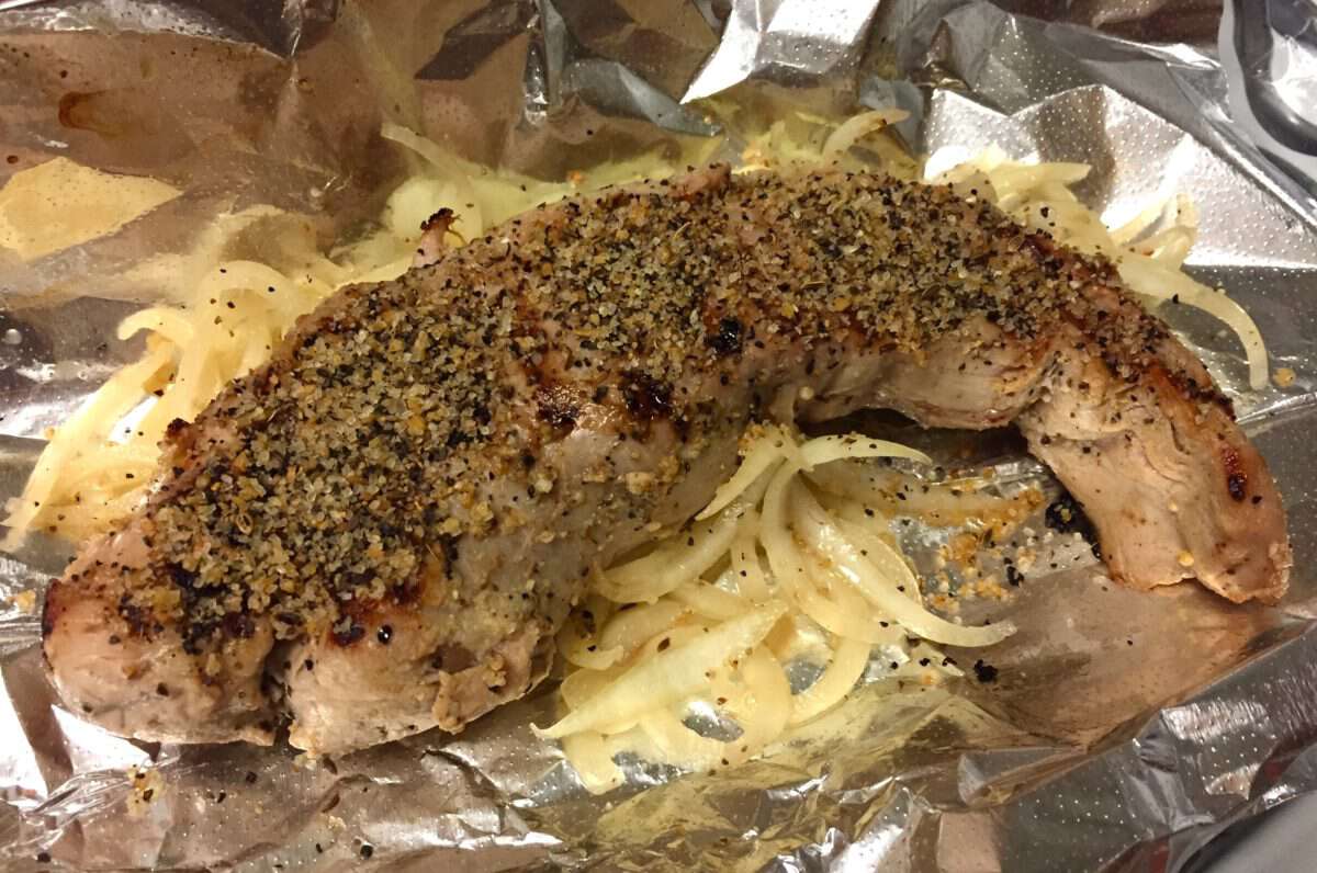 lomo de cerdo al horno con cerveza